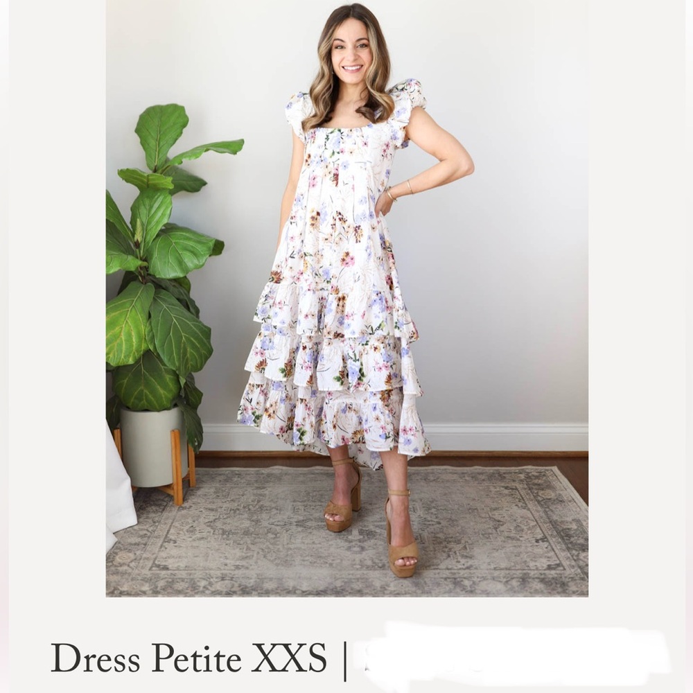 🌸BEAUTIFUL FLORAL CAP SLEEVE DRESS - Picture 2 of 11